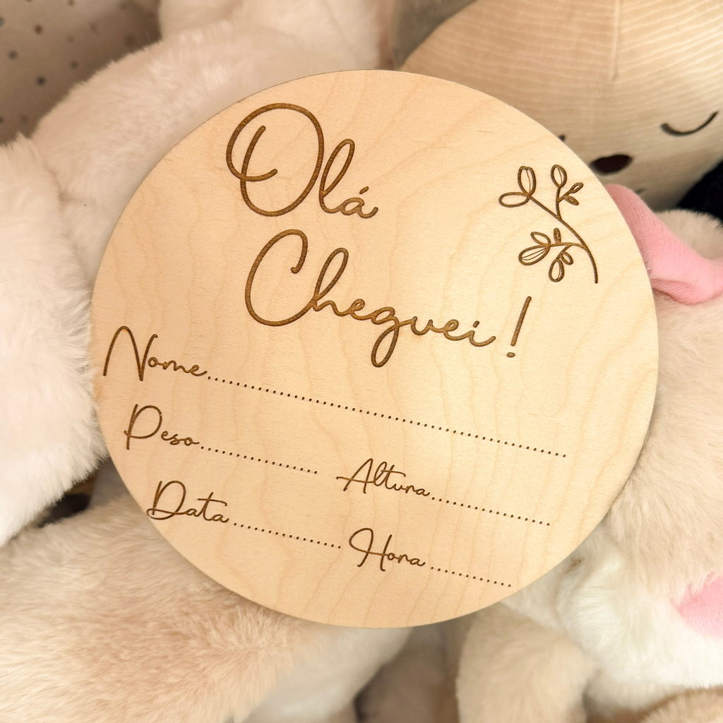 Disco de Nascimento em madeira
