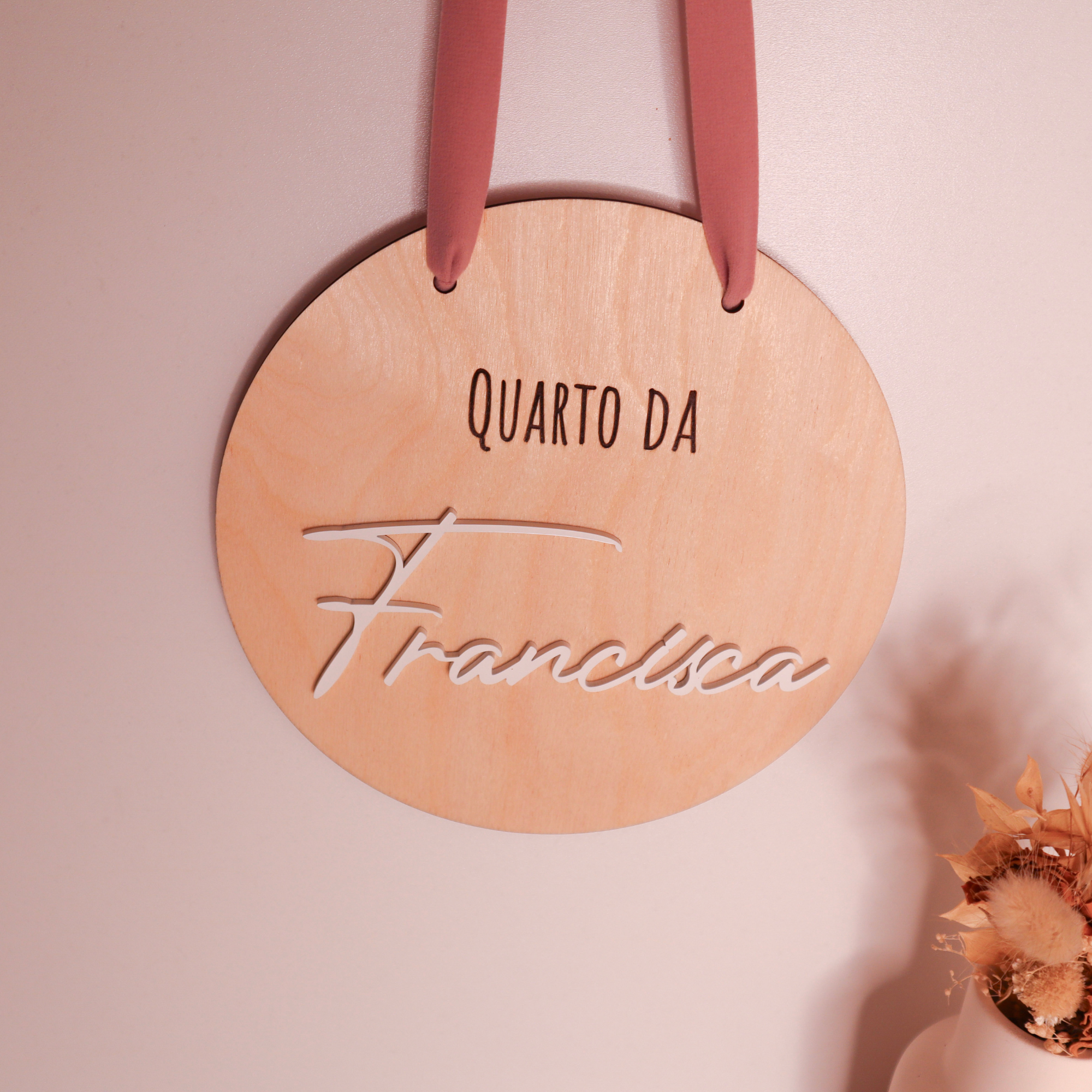 Placa em madeira "Quarto do/da..."
