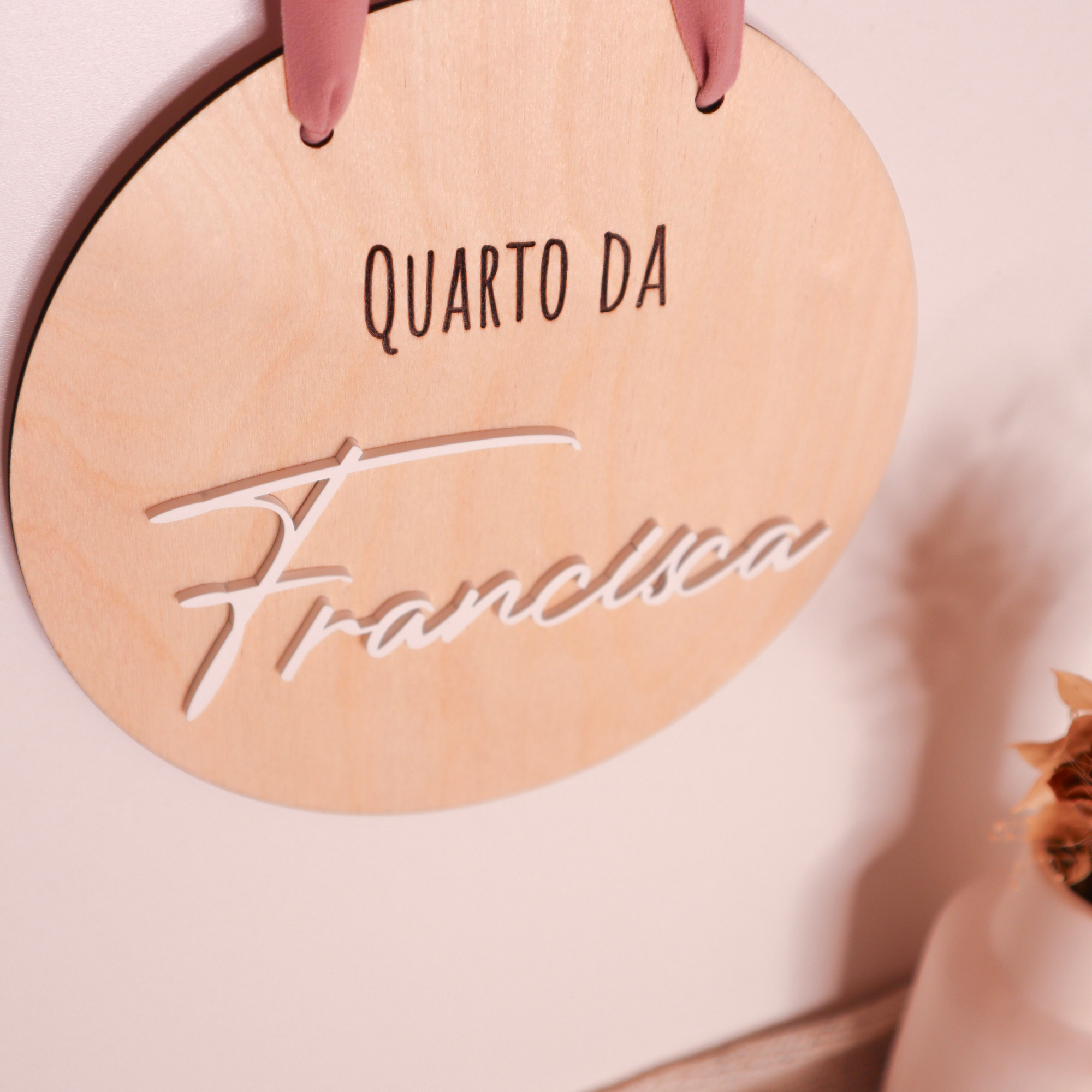 Placa em madeira "Quarto do/da..."