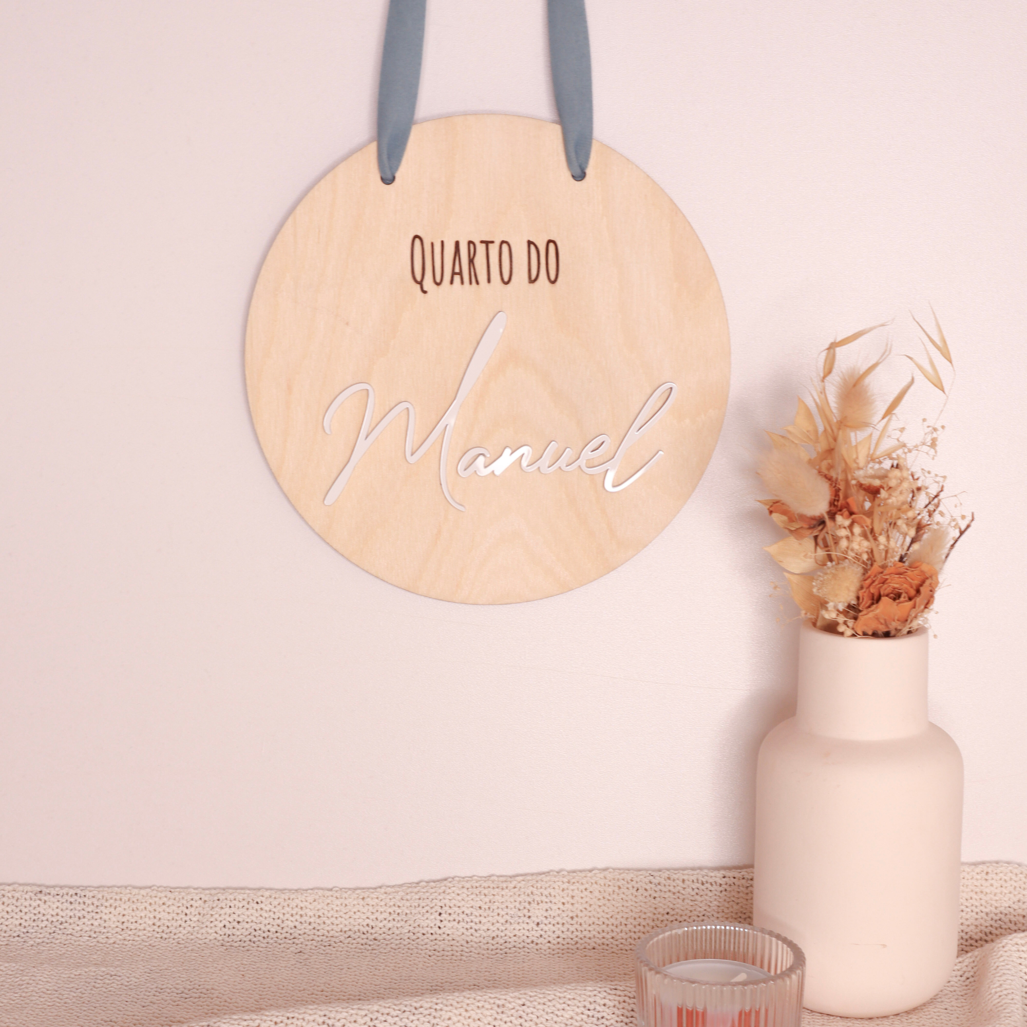 Placa em madeira "Quarto do/da..."
