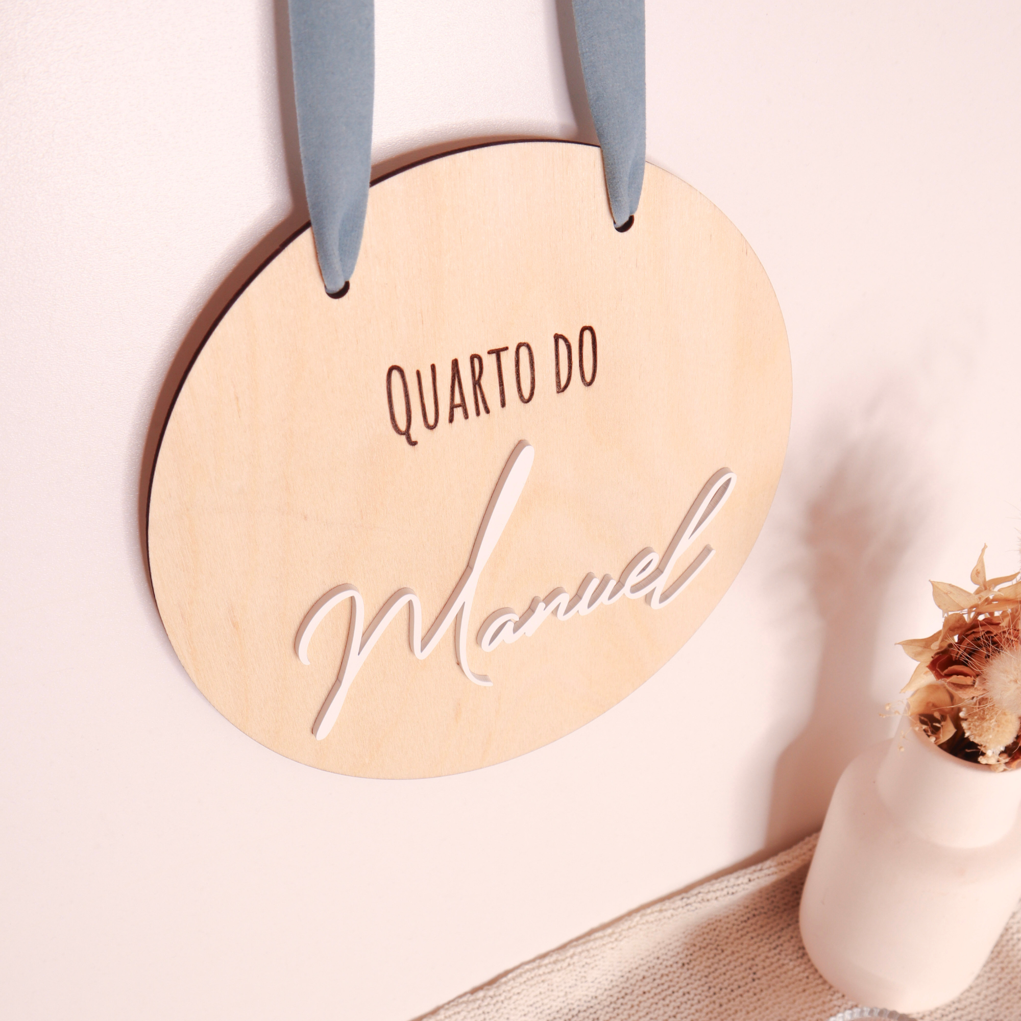 Placa em madeira "Quarto do/da..."