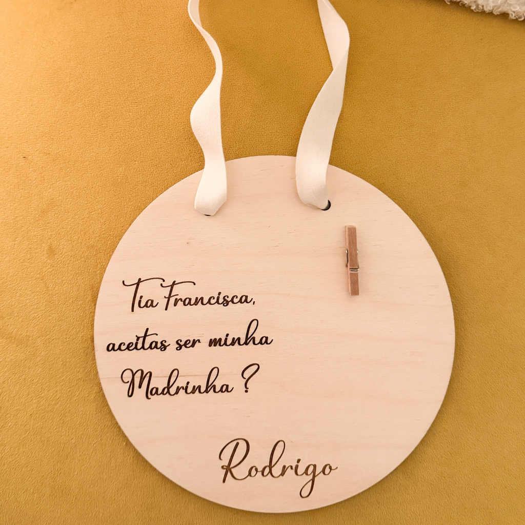 Convite para Madrinha em Madeira