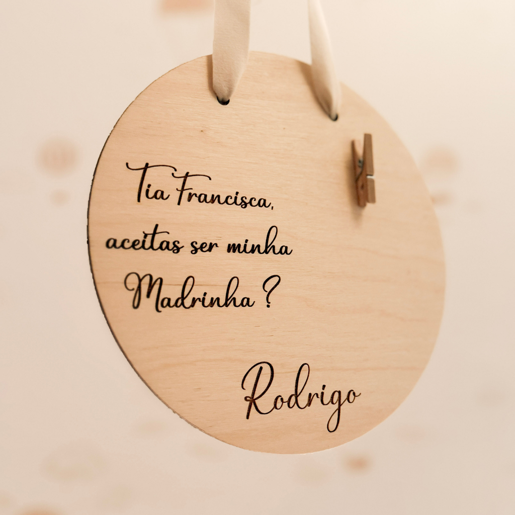 Convite para Madrinha em Madeira