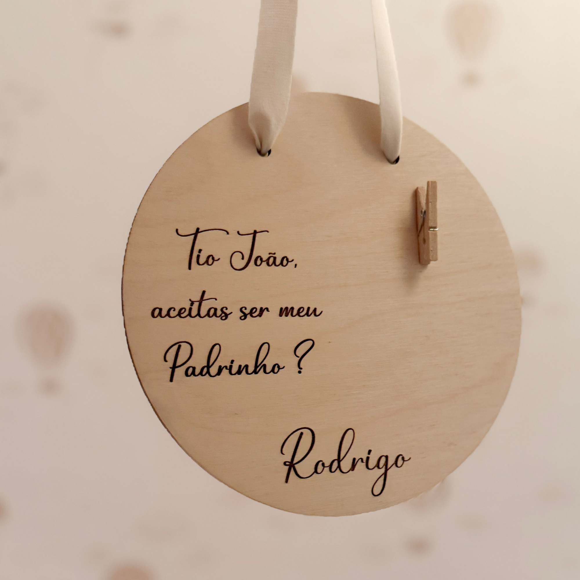 Convite para Padrinho em Madeira